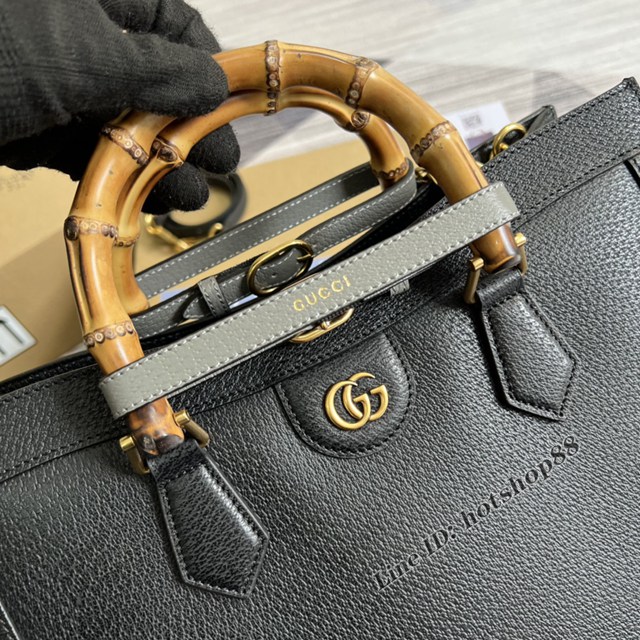 Gucci官網2022新款Aria-時尚詠歎調系列女包 古馳原廠皮竹節大號手提托特包678842 gqy4692